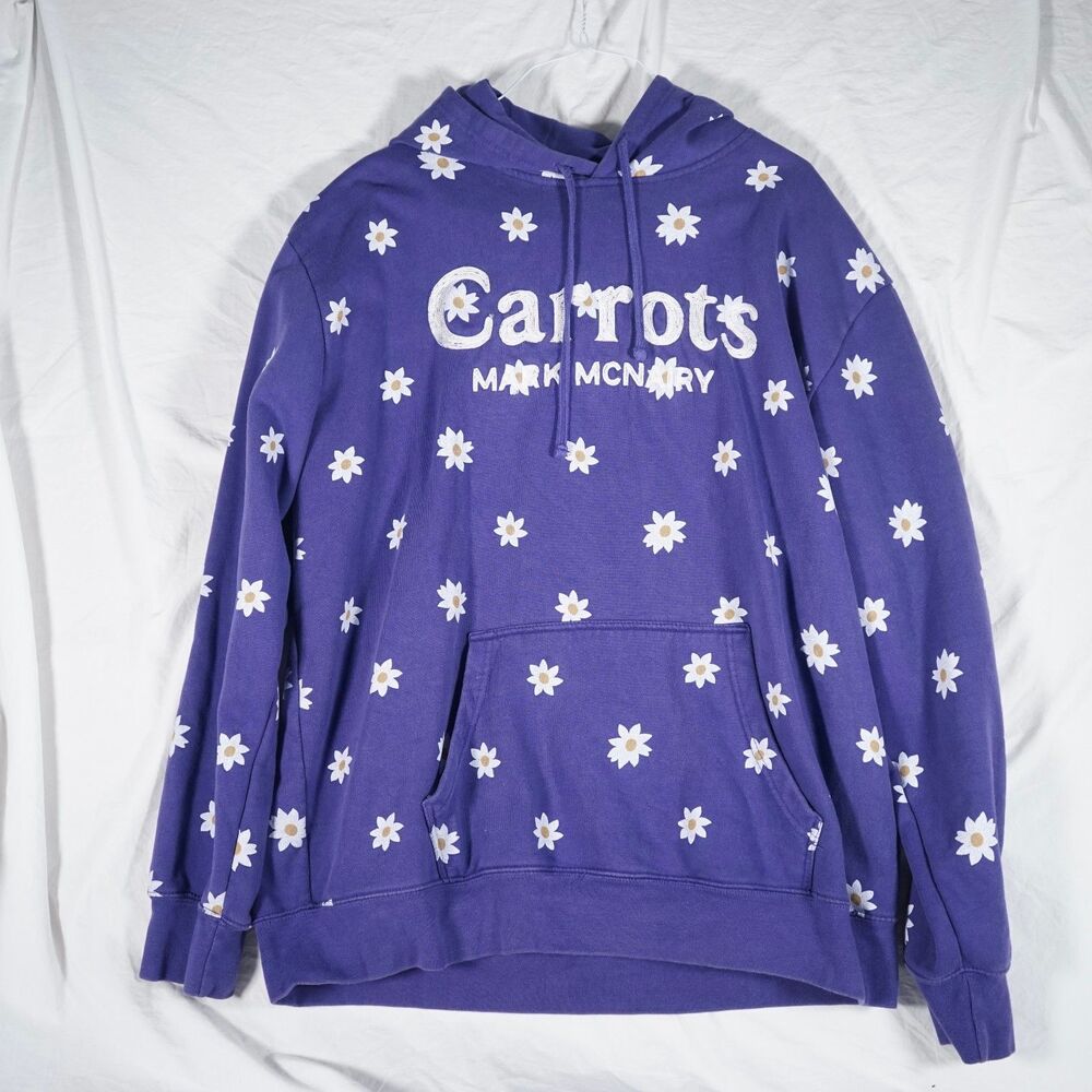 Carrots Mark McNairy Flower All Over Print Hoodie Purple XXL